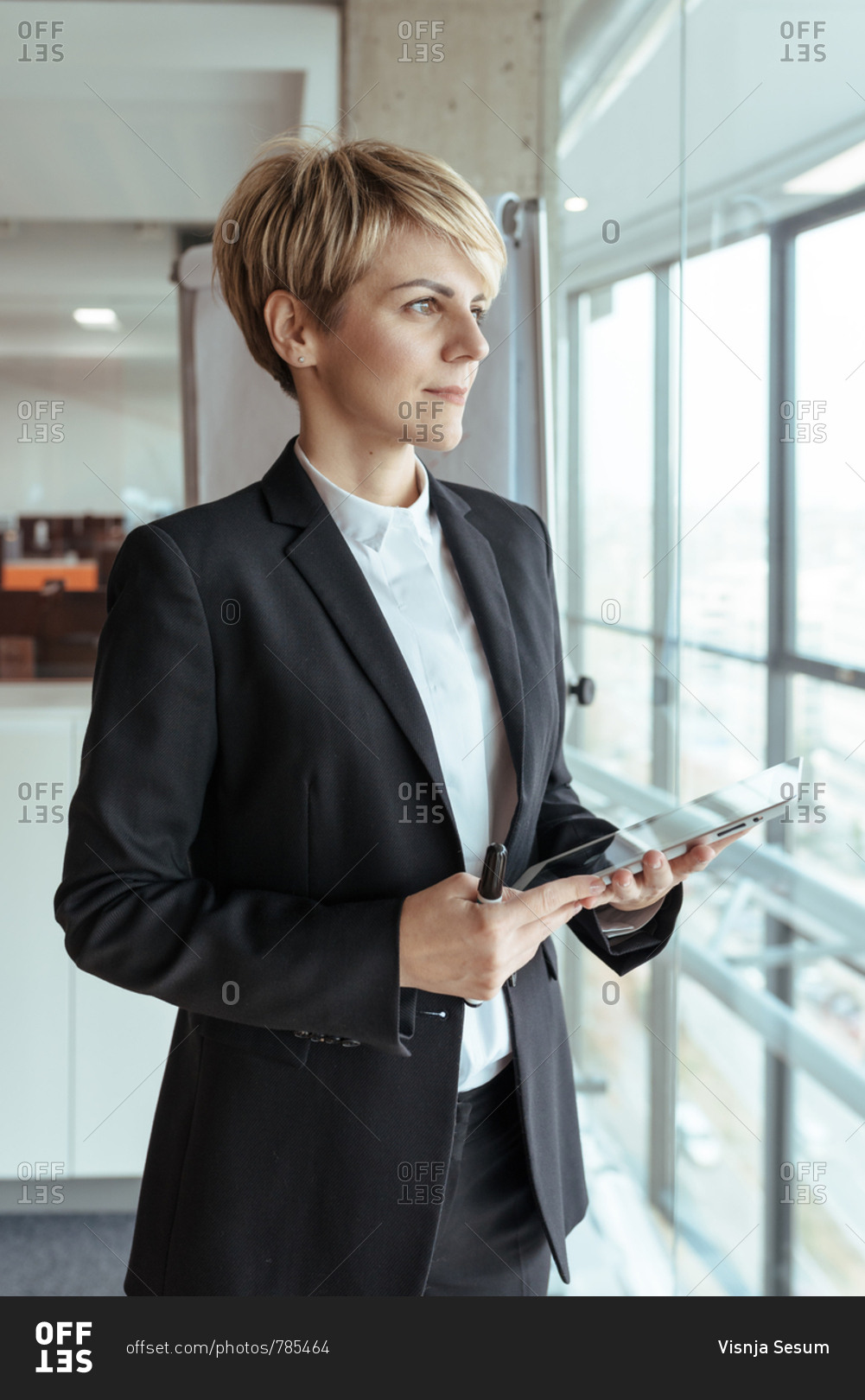 Business woman standing at the office