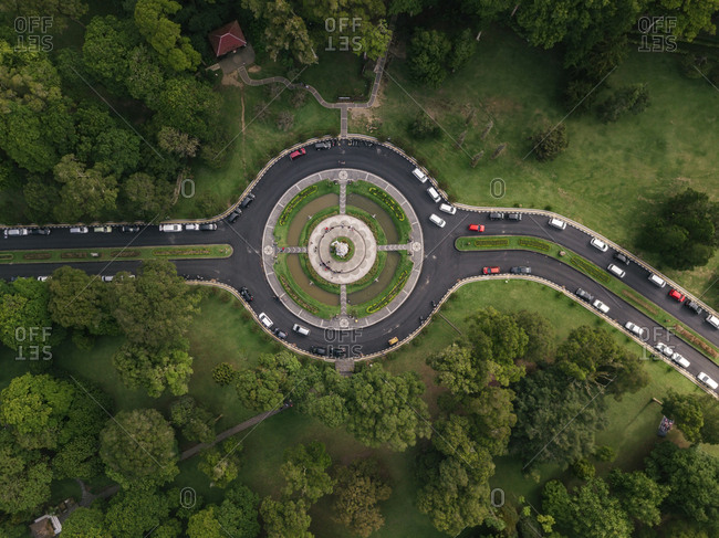 Indonesia- Bali- Bedugul- Bali Botanic Garden- roundabout