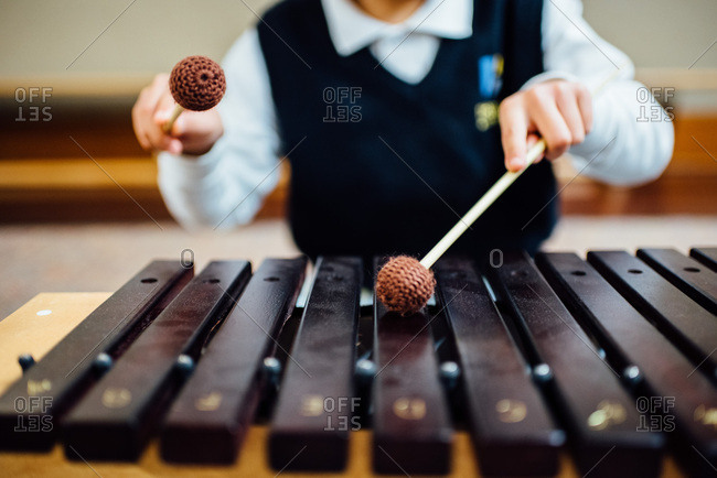 Kids Playing Xylophone Stock Photos Offset