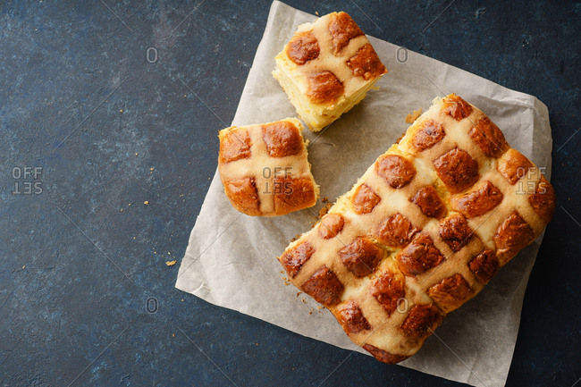 Holiday easter hot cross buns