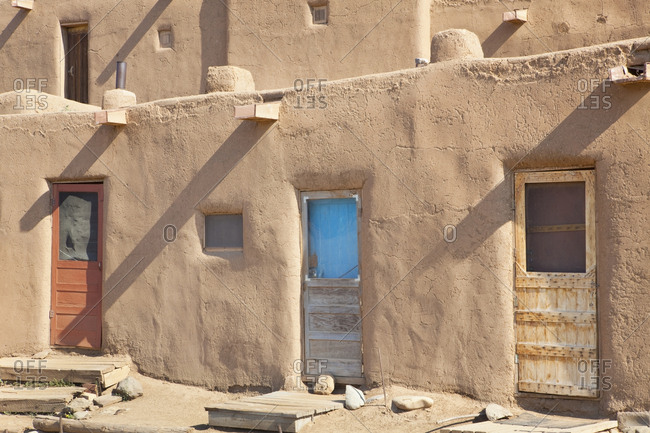 Adobe Buildings of Taos,Taos, New Mexico, USA