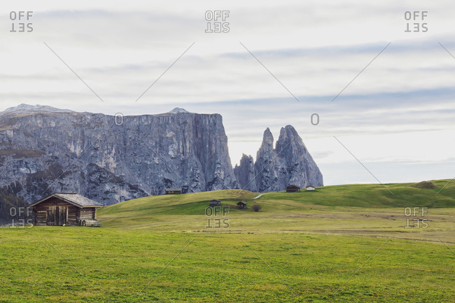 Italy- South Tyrol- Dolomites- Seiser Alm in late summer