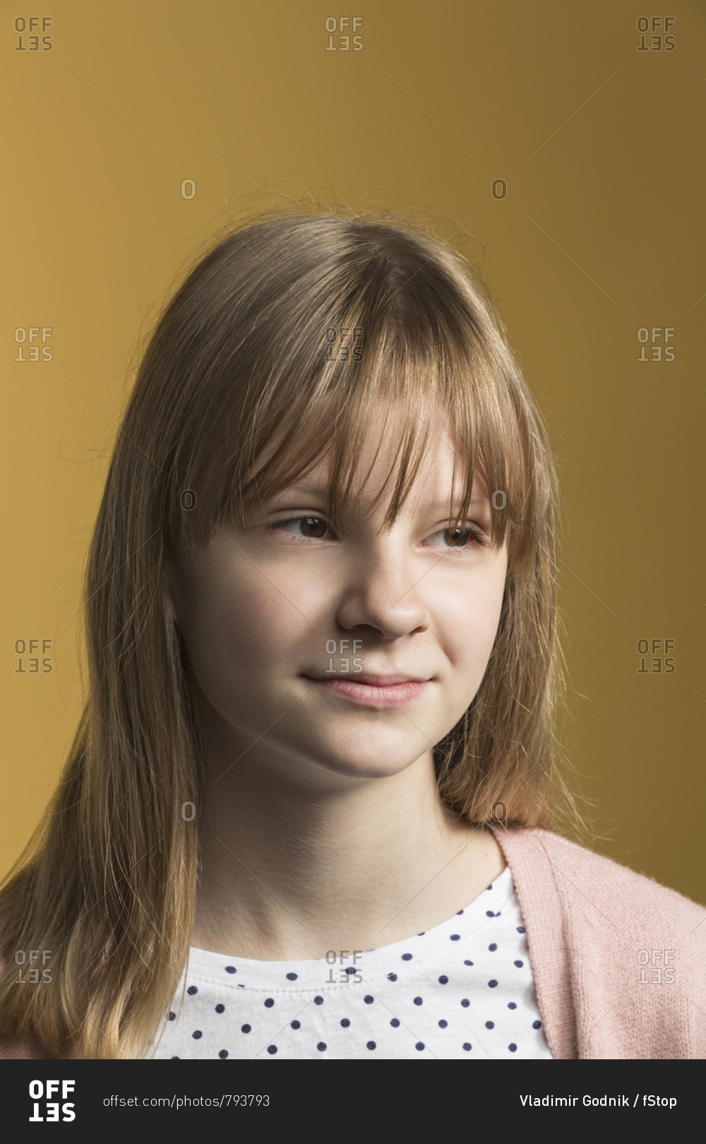 Portrait confident tween girl - Offset stock photo - OFFSET