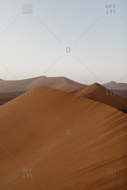Namibia- Namib desert- Namib-Naukluft National Park- Sossusvlei- sunset at Dune 45