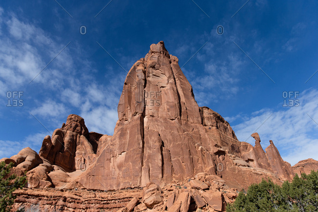 Red rock formations in Canyonlands National Park in Utah