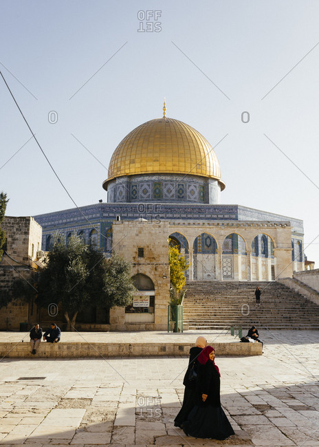 January 21, 2019: Dome of the Rock mosque, in the Temple Mount at the old city, Jerusalem, Israel.