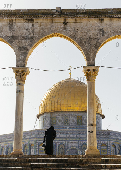 Dome of the Rock mosque, in the Temple Mount at the old city, Jerusalem, Israel.