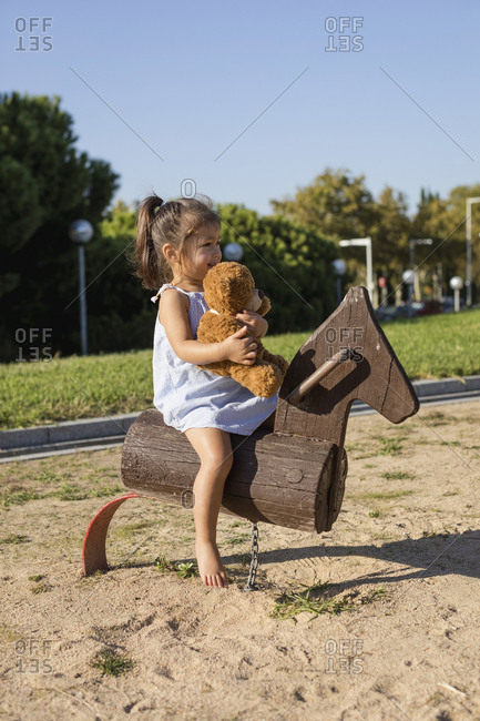 girl on rocking horse