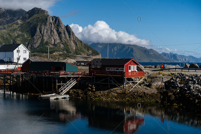 Seaside buildings in Norway