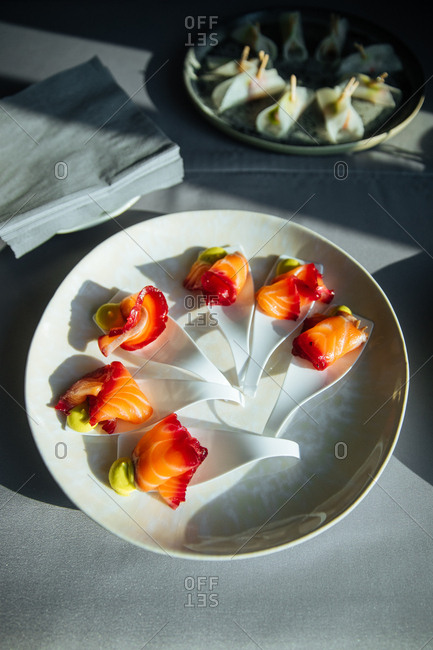 Salmon appetizer