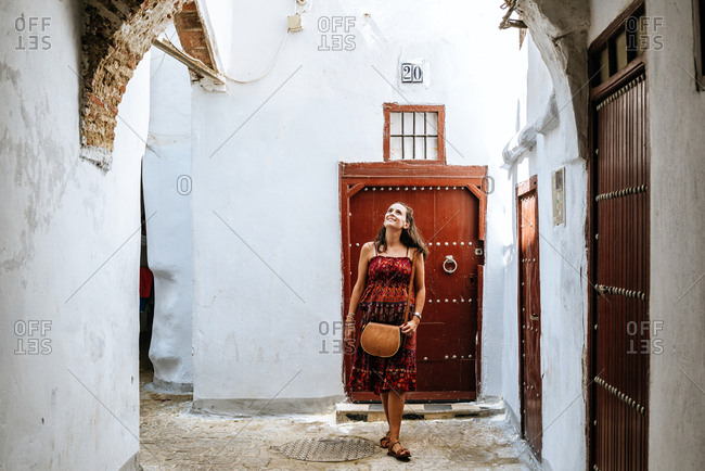 Female Walking Through Door Stock Photos Offset