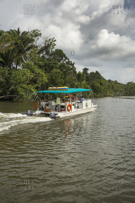 May 29, 2014: BELIZE, Punta Gorda, Toledo, guests can go fishing on their way out to their snorkeling tour, all of the guides are local to the Southern Belize region and are extremely patient and professional, Belcampo Belize Lodge and Jungle Farm