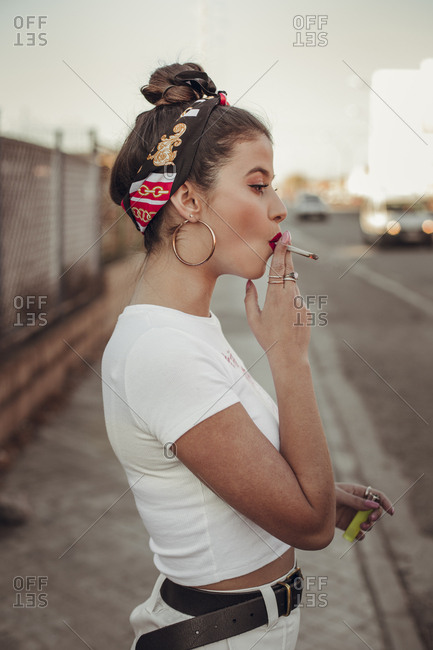Young Girl Smoking