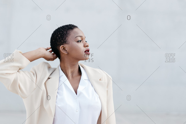 Black Model Short Hair Stock Photos Offset