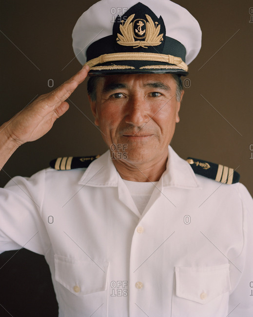 Mexico Ulydighed Mob ship captain uniform stock photos - OFFSET