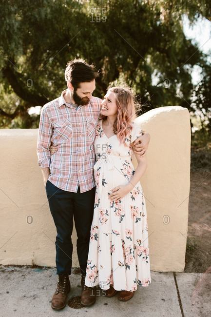 Maternity photo of pregnant woman and husband