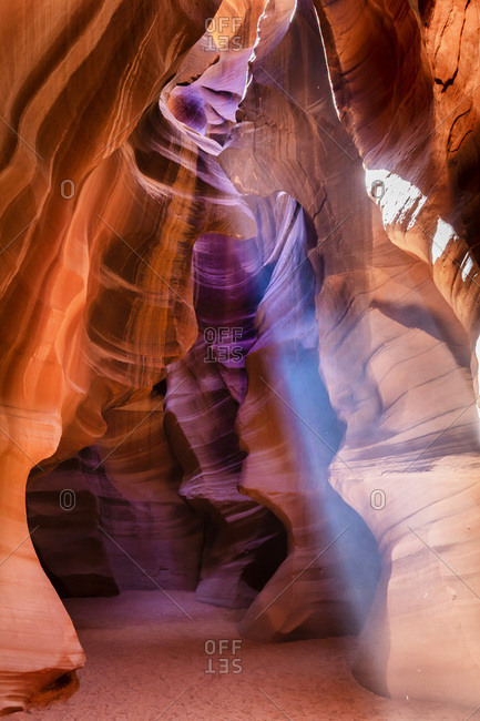 United States, California, Antelope Valley, Amazing red rock in the Upper Antelope Canyon Arizona, Usa