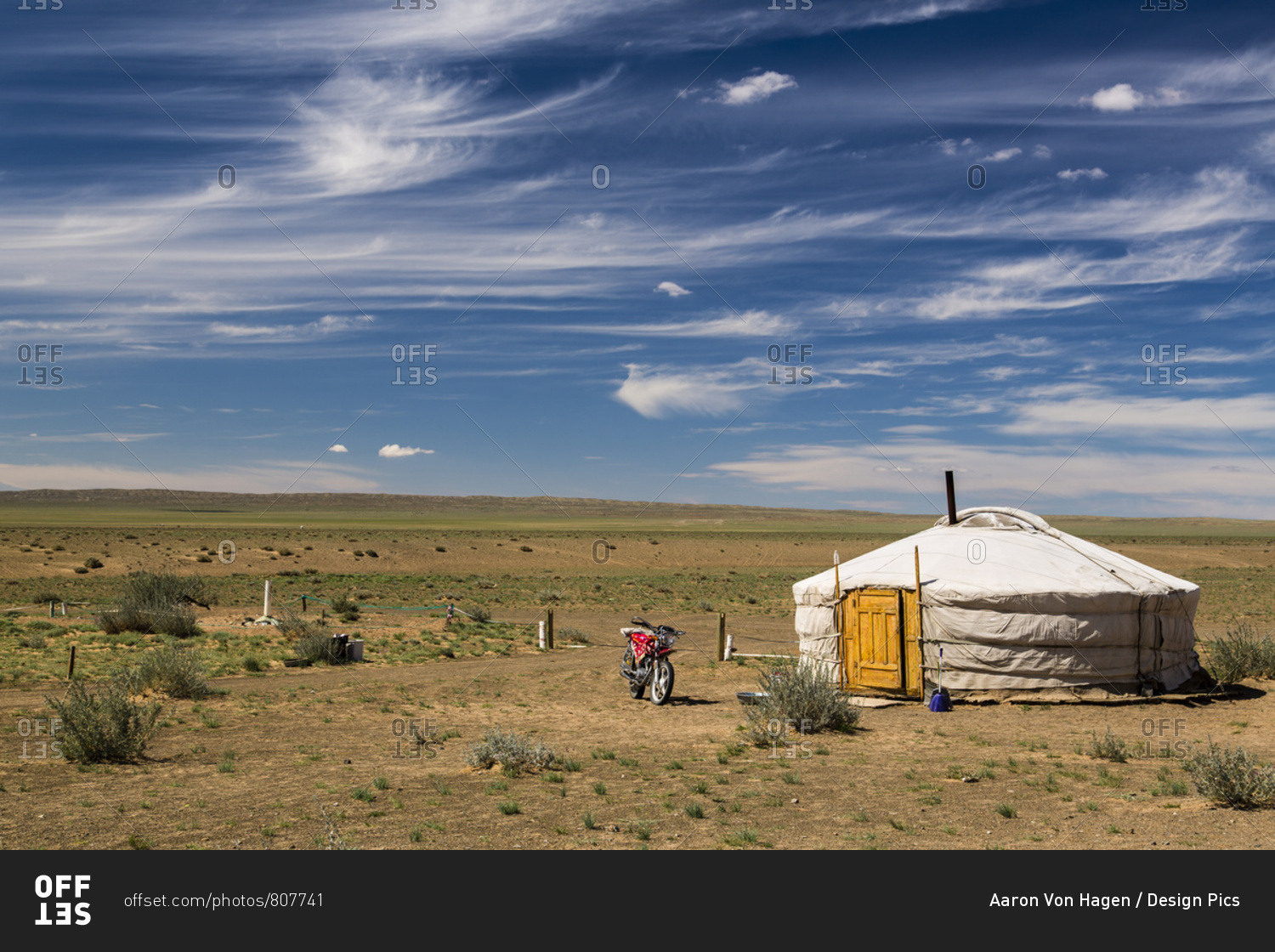 Ger on the Gobi Desert; Ulaanbattar, Ulaanbaatar, Mongolia