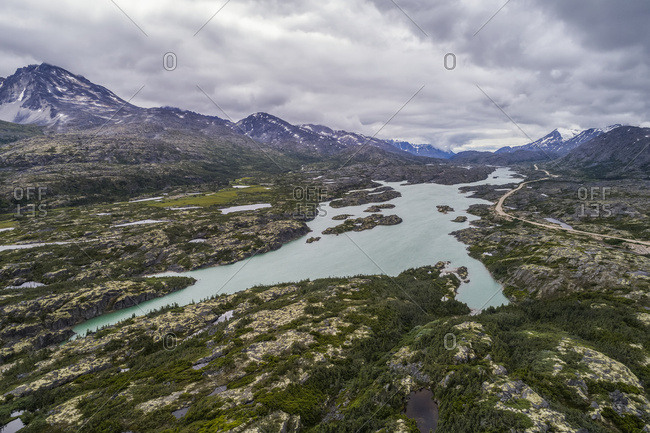Scenic views along the South Klondike Highway; Carcross, Yukon Territory, Canada