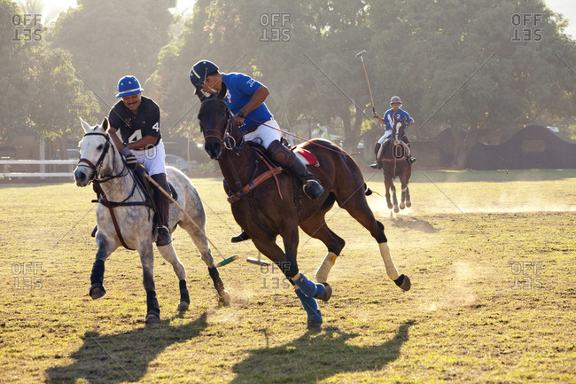 MEXICO, San Pancho, San Francisco,  - January 22, 2011: La Patrona Polo Club action from the first afternoon match