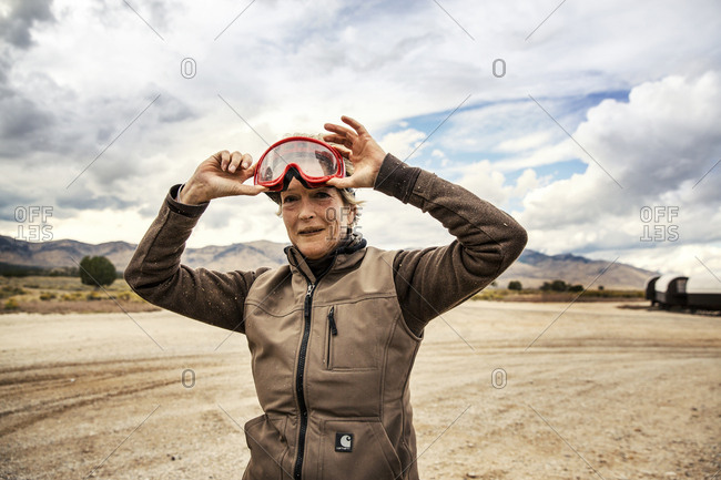 USA, Nevada, Wells, - September 21, 2014:  Mustang Monument, A sustainable luxury eco friendly resort and preserve for wild horses, Saving America's Mustangs Foundation