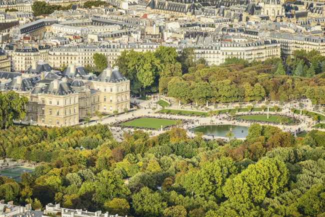 Aerial view of Paris cityscape, Paris, Ile de France, France,Paris, Ile de France, France