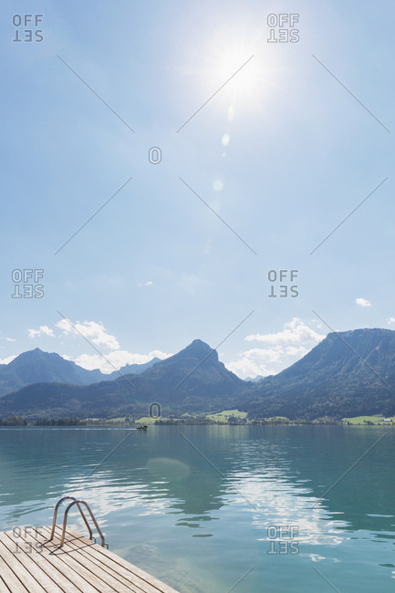 Austria- Alps- Salzburg- Salzkammergut- Salzburger Land- Wolfgangsee- public swimming spot