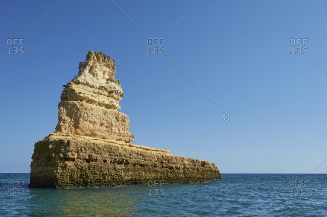 Rock formation in the sea off Benagil, Portugal