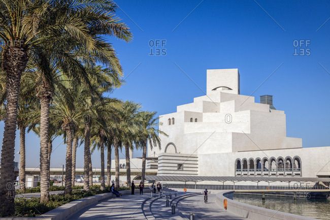 Museum of Islamic Art, Doha, Ad-Dawhah, Qatar - January 3, 2016: Waterfront Museum of Islamic Art in Doha, Qatar