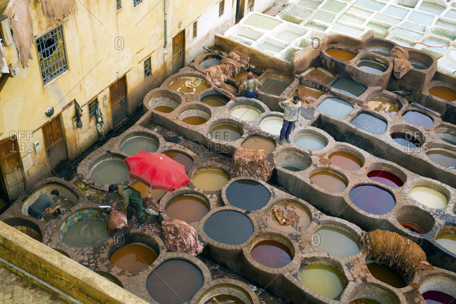 JK001834 - Leather dye pits, Ouarzazate Province, Morocco