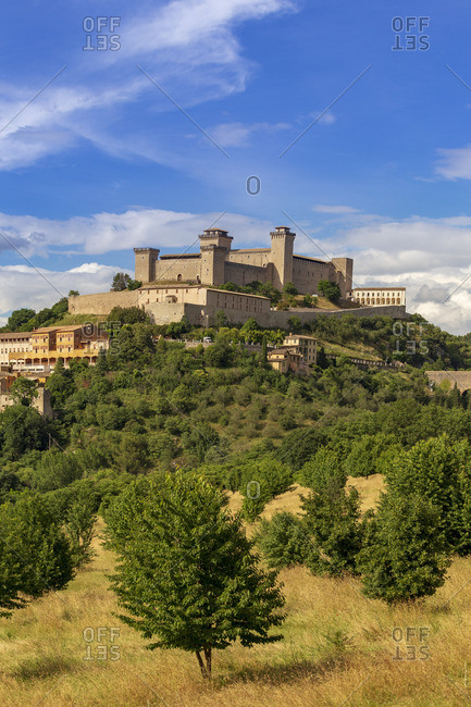 Italy, Umbria, Perugia district, Spoleto, Rocca Albornoz