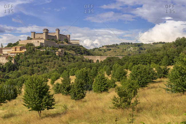 Italy, Umbria, Perugia district, Spoleto, Rocca Albornoz