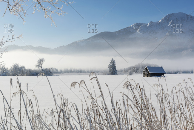 Germany- Upper Bavaria- Werdenfelser Land- Kochel- winter landscape