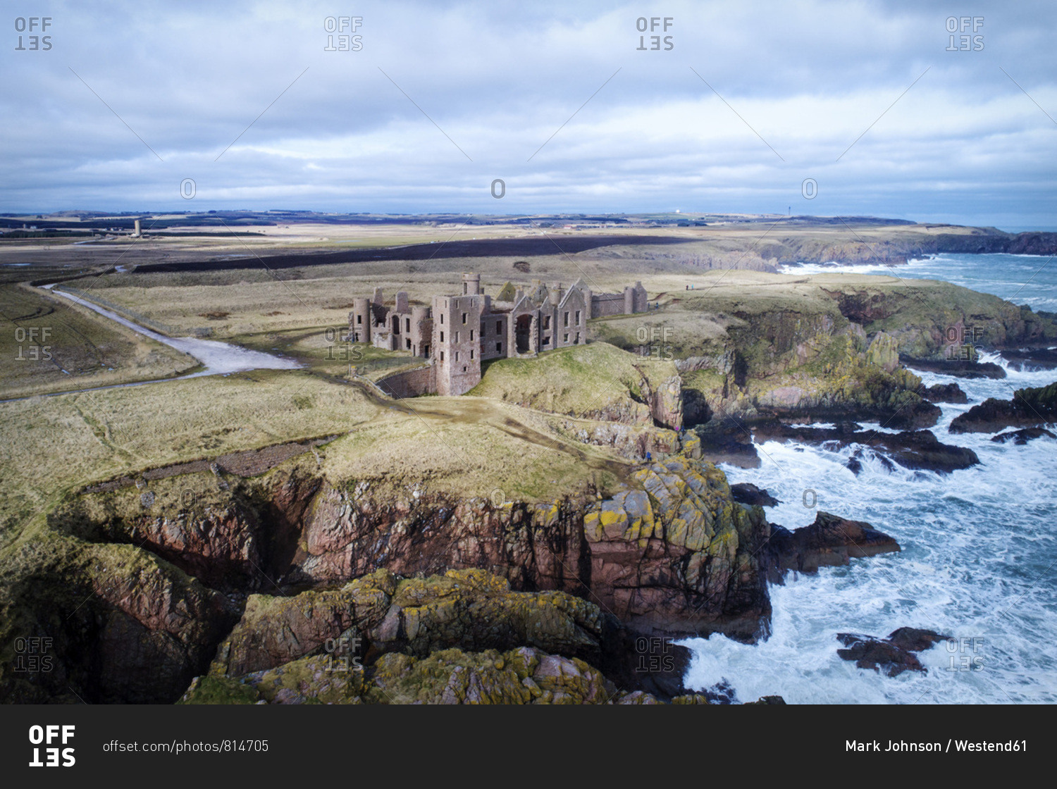 United Kingdom- Scotland- Aberdeenshire- Slains Castle