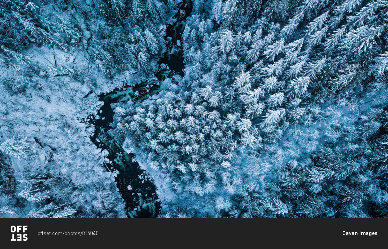 Winter river aerial photography - Offset stock photo -
OFFSET