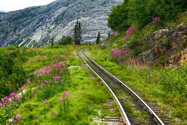 Railway track in the mountains