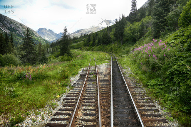 Railway track in the mountains