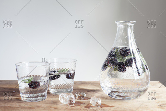 Blackberry and Sage Flavored Water