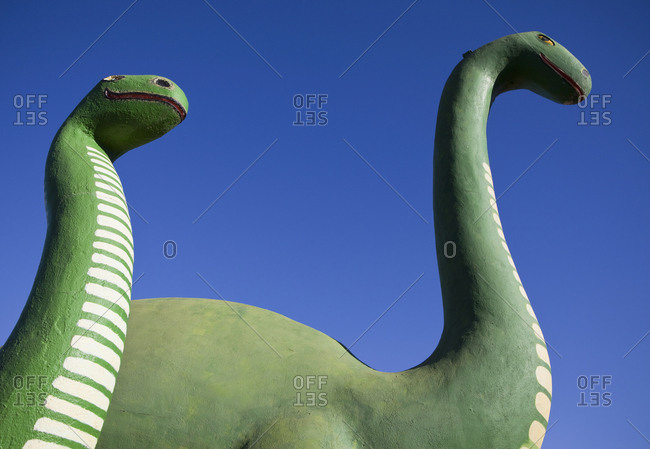 May 10, 2019: Brontosaurus Dinosaur Statues,Holbrook, Arizona, United States