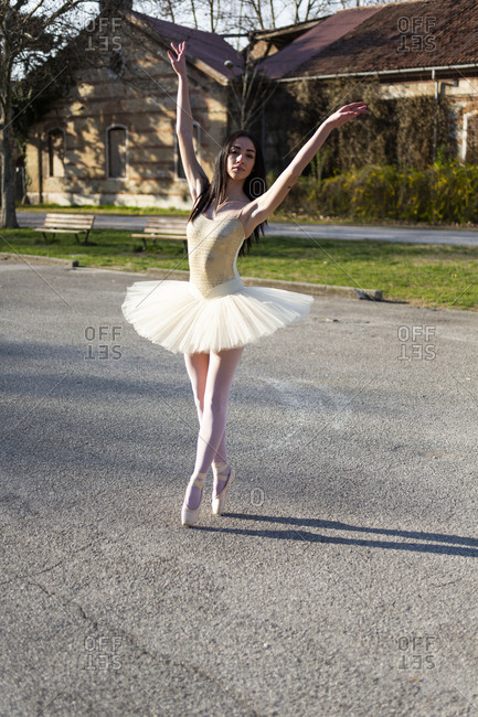 Young Ballerina Tights stock photos - OFFSET