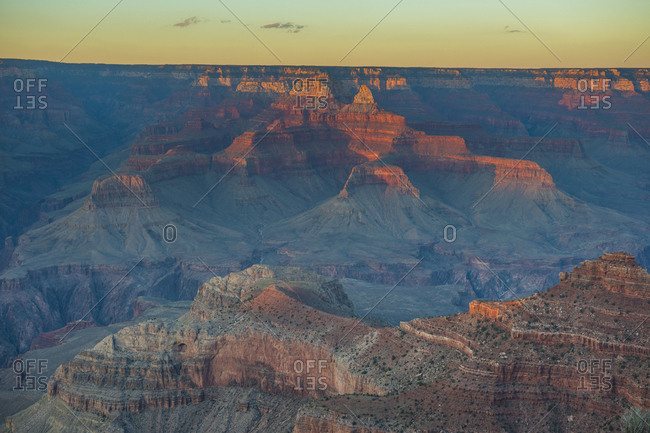 USA- Arizona- sunset over Grand Canyon