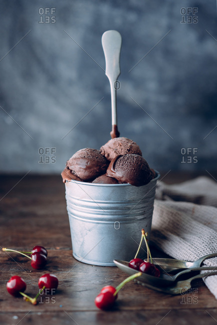 Metal Ice Cream Scoop Stock Photo - Download Image Now - Chrome