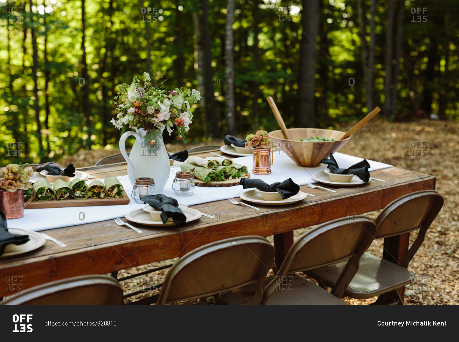 Table set for outdoor entertaining