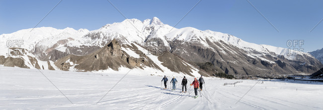 Georgia- Caucasus- Gudauri- people on a ski tour