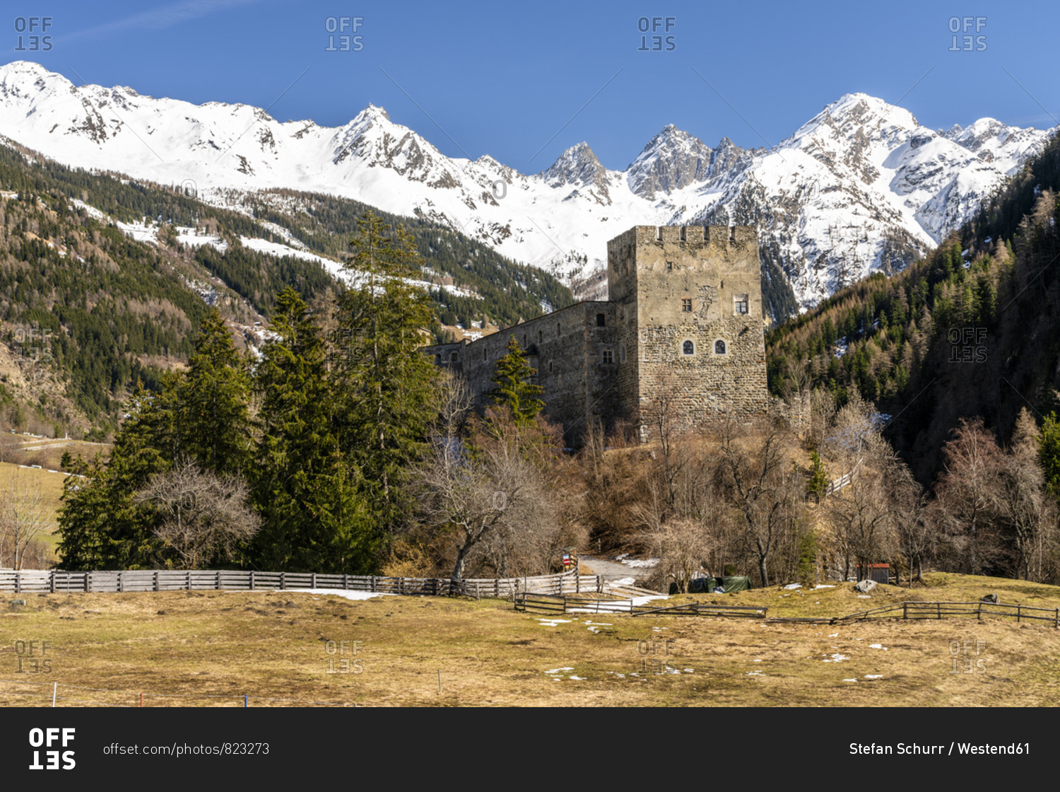 Austria- Tyrol- Oetztal Alps- Kauner Valley- Berneck Castle