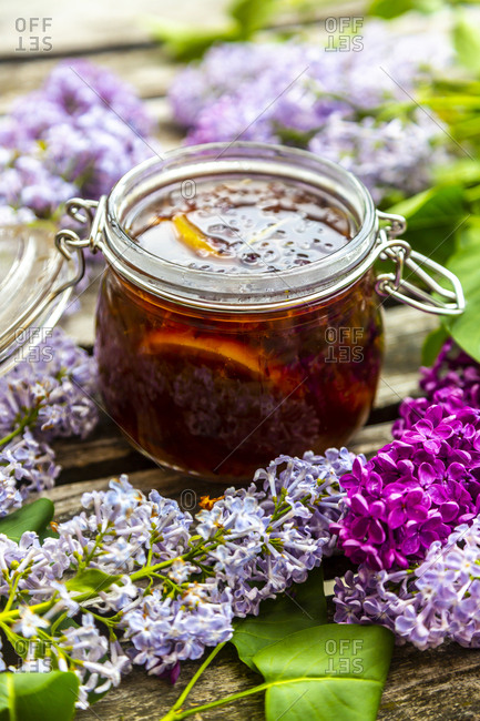 Lilac Syrup Stock Photos Offset