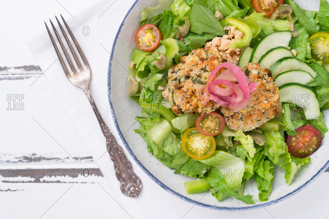 Greek falafel salad