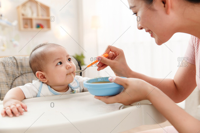 Mother to feed the baby