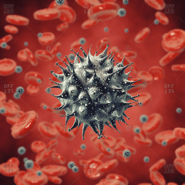 Viral infection, illustration.