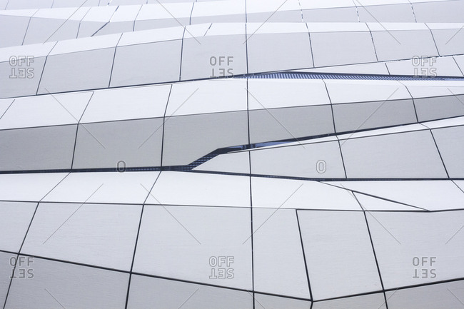 Detail of an interesting building facade in Poznan, Poland